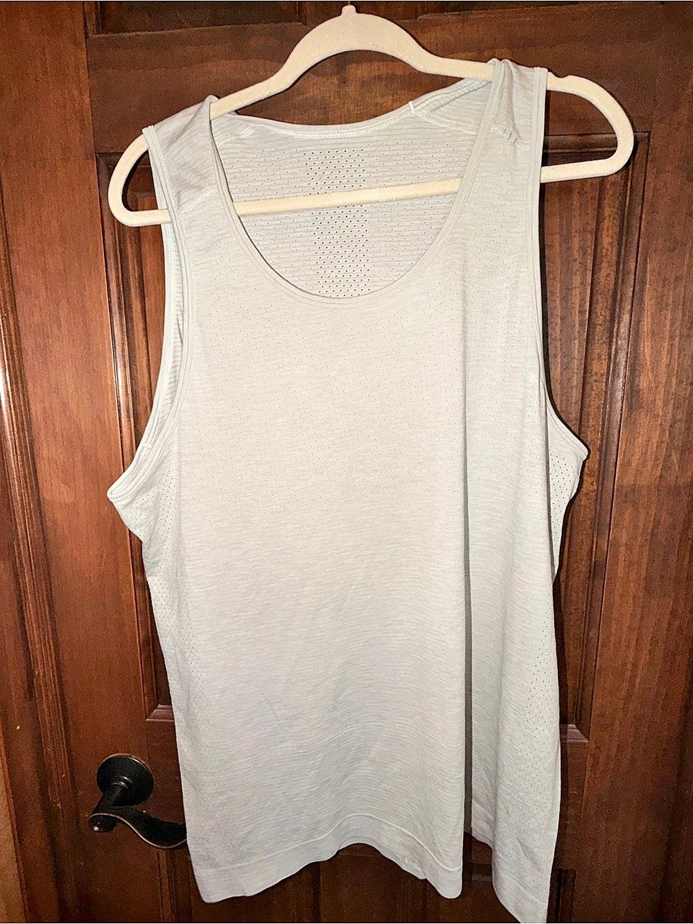Lululemon Metal Vent Tech Tank White Athletic Tank Top